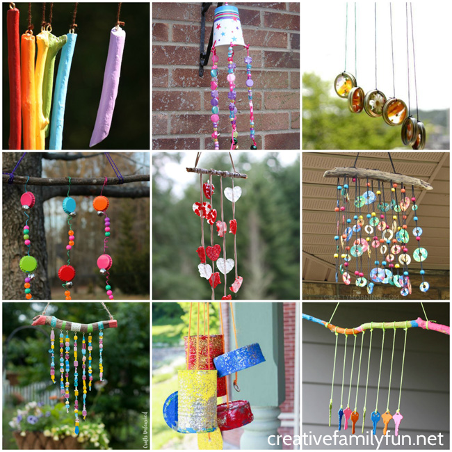 Decorate your outdoor spaces with one of these beautiful and colorful Wind Chime Crafts for Kids. Many of these crafts use recycled materials and are easy to make.
