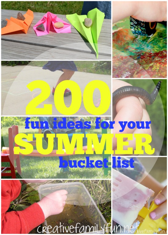 Are you making a summer bucket list? Here are 200 fun summer bucket list ideas to choose from. Have fun with your kids this summer!