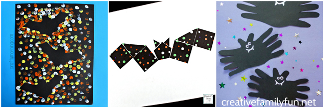 Awesome bat crafts for kids that are perfect for Halloween. These cute bat crafts are not at all spooky and make a fun Halloween decoration.