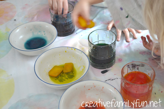 Combine art and science into a fun STEAM project where you can learn about color mixing. This color mixing lab is a fun hands-on sensory activity.