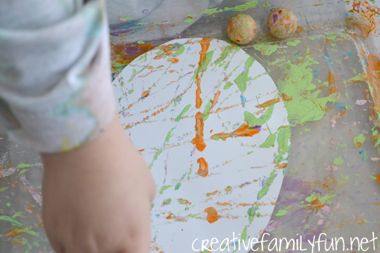 Try a fun art technique to make pretty paper Easter eggs with this fun project, Shake Art Easter Eggs. This activity is fun for kids of all ages.