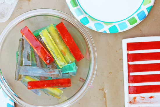 Make some simple colored ice to use for creative activities, sensory play, STEM experiments, art projects and more. Colored ice is such a fun tool to use!