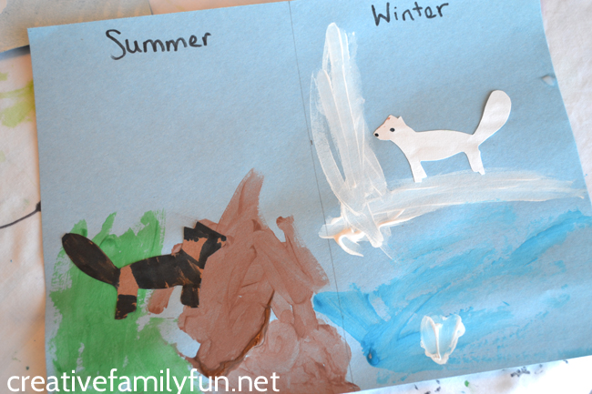 Learn all about the arctic fox and camouflage with this fun Arctic Fox Camouflage craft and activity for kids. It's a fun way to learn!