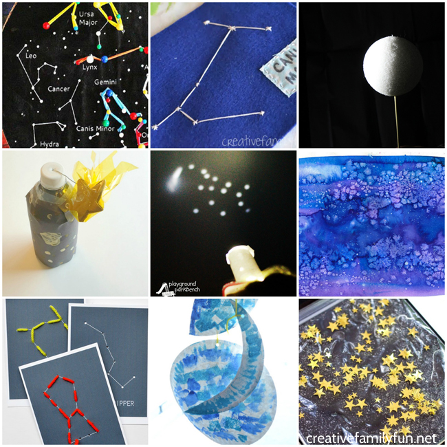 Have fun learning about the moon, space, and stars with these awesome night sky activities and crafts for kids. These space themed ideas are awesome!