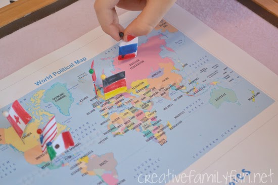 Locate different countries on a world map and learn about their flags with this fun Olympic mapping activity you can do while watching the Olympic Games.