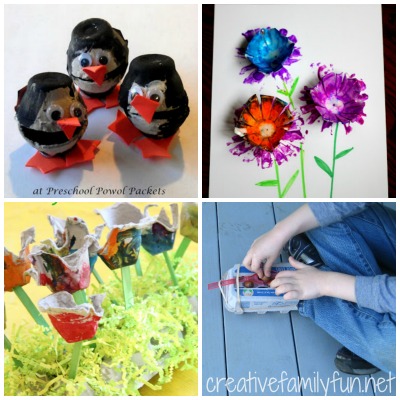 Grab your supplies from the recycling bin to make some of the ideas from this fun collection of recycled crafts for kids.