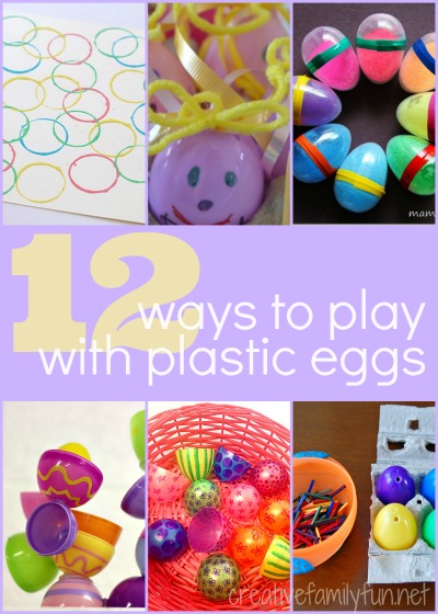 What do you do with all those leftover plastic Easter eggs? Here are 12 fun ways to play with plastic Easter eggs from crafts to art projects and also learning games.