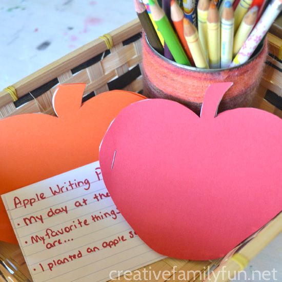 Make these simple DIY Pumpkin and Apple Mini Books to encourage writing. If you're stuck for ideas, try one of the seasonal writing prompts in the post.