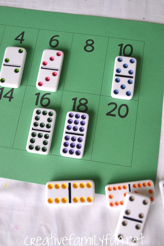 Domino Doubles Math Game Creative Family Fun