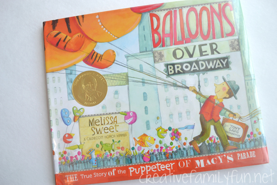 Make your own version of the balloon puppets in the Macy's Thanksgiving Day Parade inspired by the book Balloons Over Broadway.