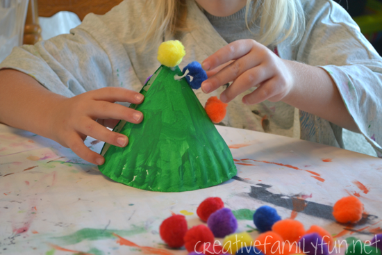 Make this fun and colorful Paper Plate Christmas Tree craft for kids or make several for a perfect kid-made Christmas decoration. 