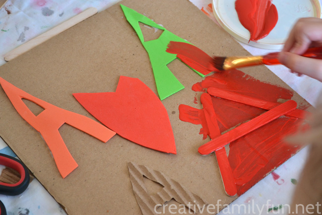 Use recycled materials to make a fun Monochromatic Collage Valentine's Day art project. Make art using texture to create a stunning single color project.