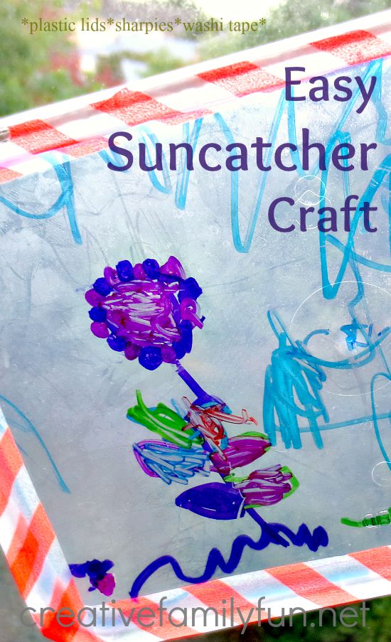 Get out the Sharpies to make this beautiful and easy suncatcher craft for kids. Your kids will love expressing their creativity with this project.