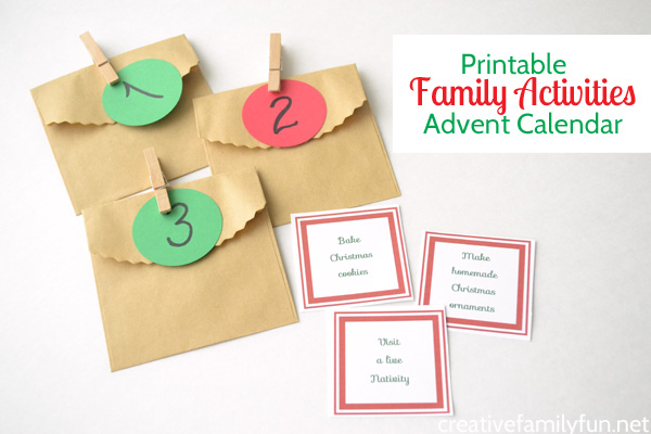 Enjoy the holiday season doing fun things with your family with this printable Family Activities Advent Calendar that is fully customizable for your family.