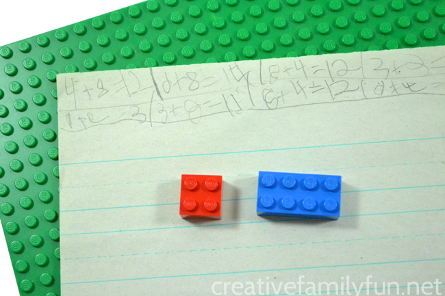 Grab your LEGO bricks and practice addition with this fun hands-on LEGO math game for early elementary kids. It's such a fun way to do math. 