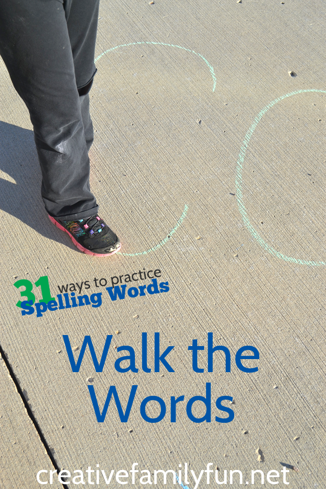 Go outside to learn when you practice this fun movement spelling idea: walk your words. It's a great idea for kids who need to move.