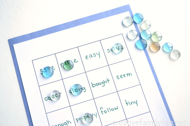 Turn your spelling homework into a fun game when you use this printable template to make your own Spelling Word BINGO game.