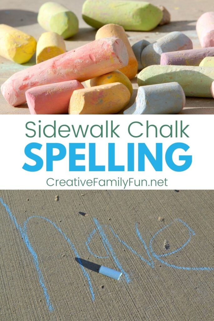 Sidewalk Chalk Spelling Words