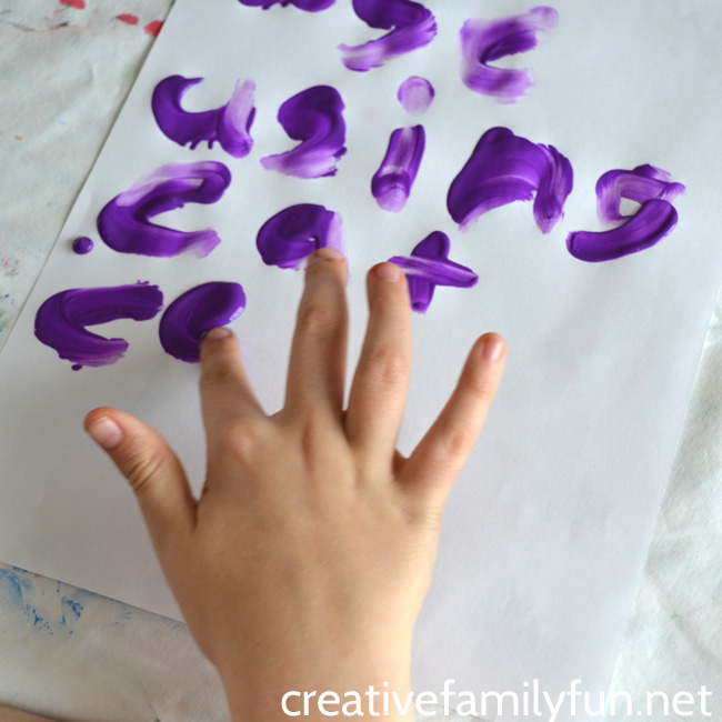 Grab the paint, have fun and get a little messy while you practice spelling words with this fun idea, Finger Painting Spelling Words. 