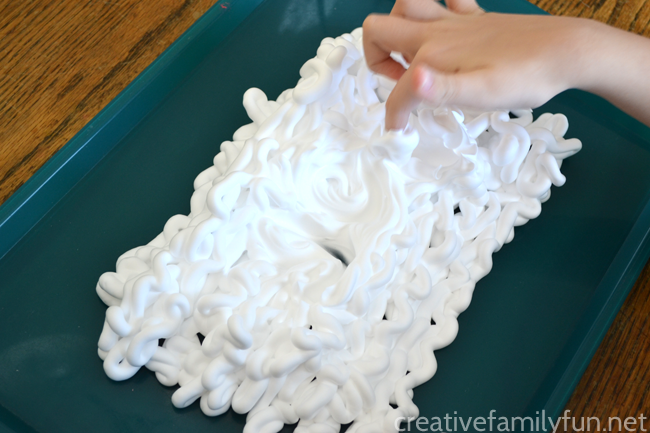 Get a little messy while you learn with this fun way to practice spelling words, Shaving Cream Spelling Words. It's so much fun!