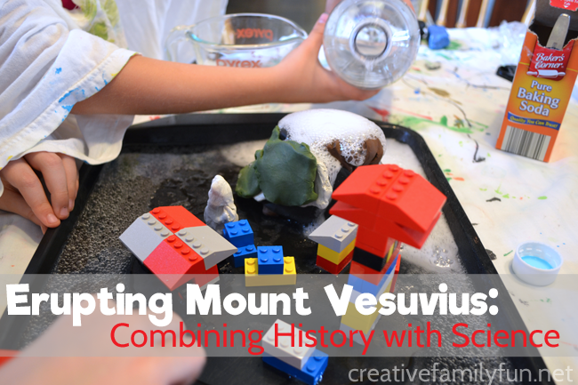 Combine history with science in this fun STEM learning activity for kids. Learn about Pompeii and Mount Vesuvius and create your own volcanic eruptions.
