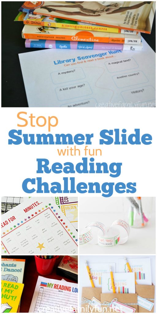 One way to stop summer slide is by encouraging your child to read. These summer reading challenges are perfect to do over break.