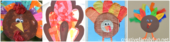 Get ready for Thanksgiving by making one of these fun turkey crafts for kids. They're all fun, colorful, and perfect to use when decorating for the holiday.