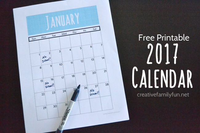 Keep organized with this free printable 2017 calendar. It prints vertically and fits perfectly on a clipboard or in a pretty binder.