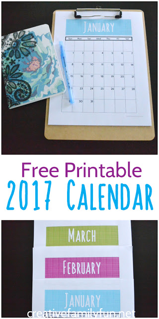 Keep organized with this free printable 2017 calendar. It prints vertically and fits perfectly on a clipboard or in a pretty binder.