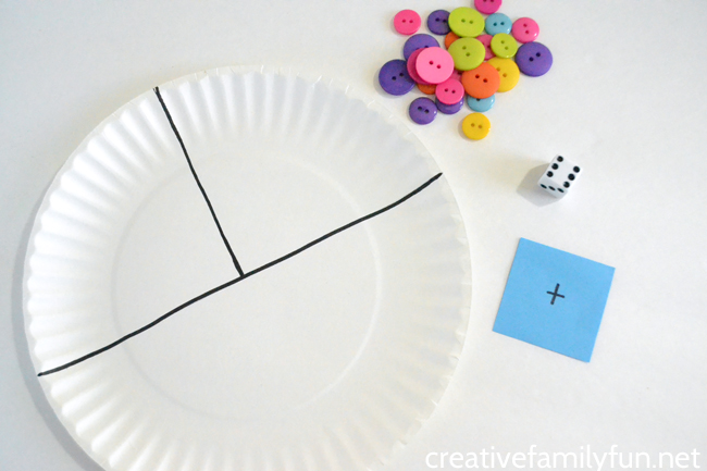Make a simple DIY paper plate addition game to help your child practice math skills like addition and subraction. Fun for the classsroom and home.