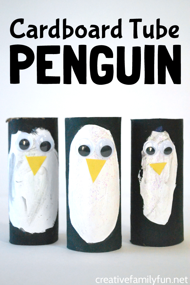 Grab some recycled materials to make this cardboard tube penguin craft. They're so cute and so easy to make that you'll want a whole colony of penguins.
