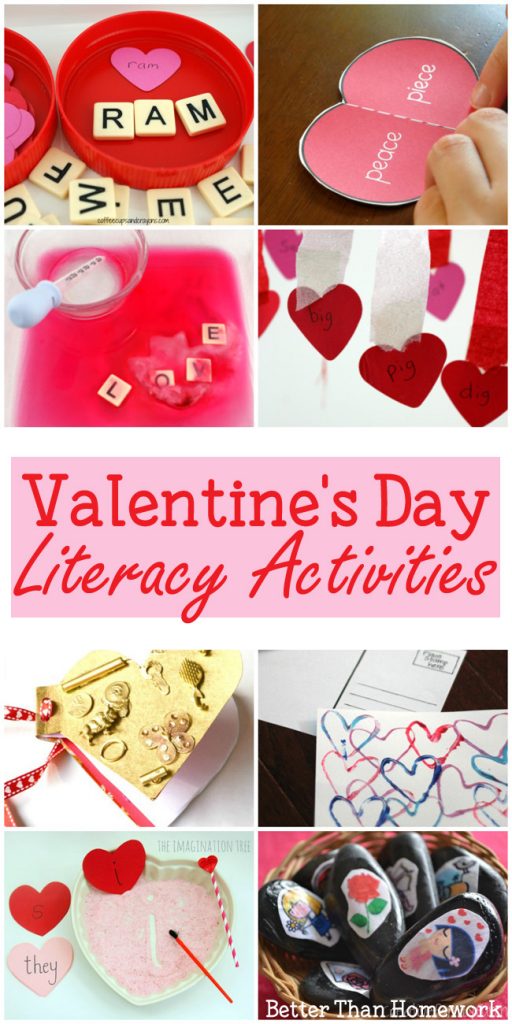Practice reading and writing with one of these fun Valentine's Day literacy activities perfect for kids in kindergarten through fifth grade. #literacy #ValentinesDay #BetterThanHomework