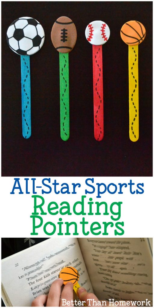 Hit a home run with these simple All-Star Sports Reading Pointers that will help your new reading keep their place on a page.