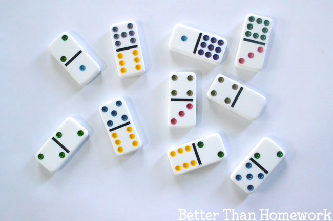 Domino addition is a fun and simple math activity to at home to practice adding.
