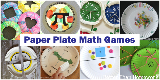 All of these math paper plate games are easy to make and can turn math into a fun, hands-on activity. You'll find activities for all elementary grades.