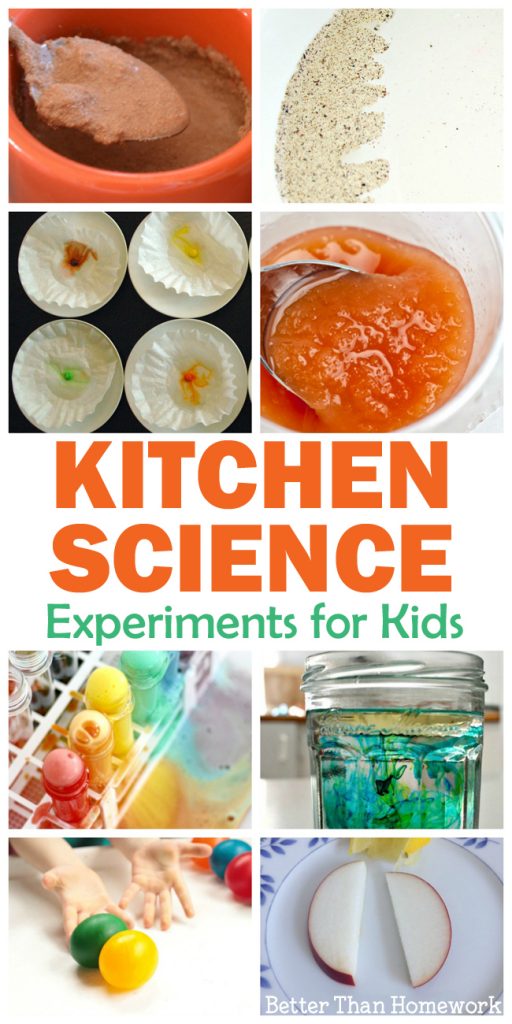 Have some fun with one of these kitchen science experiments. Experiment with ice, learn the science behind food, or do some classic experiments.