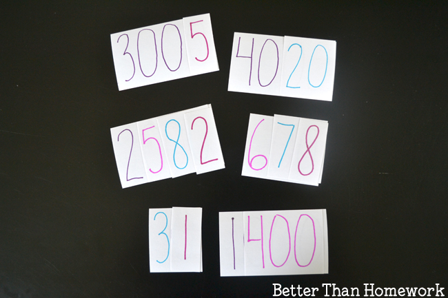 Use index cards to create a fun place value activity for elementary kids. They'll build numbers while learning all about the place value of each number.