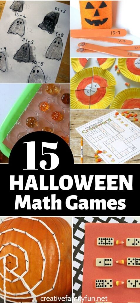 Practice addition, subtraction, fractions, multiplication, and more with these Fun Halloween Math Games suitable for all elementary grades.