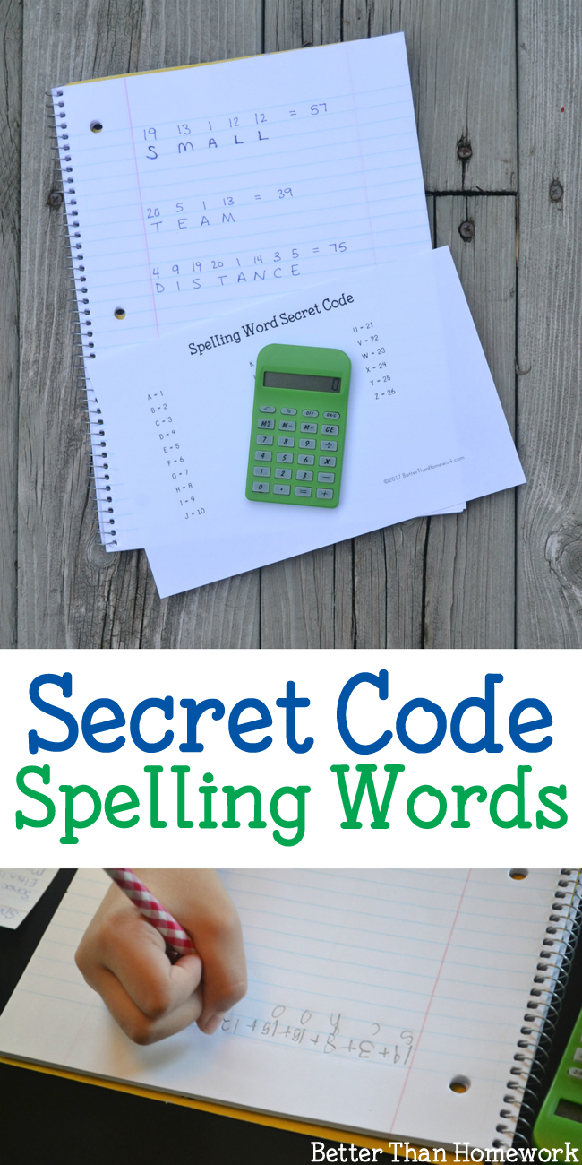 Secret Code Spelling Words - Creative Family Fun
