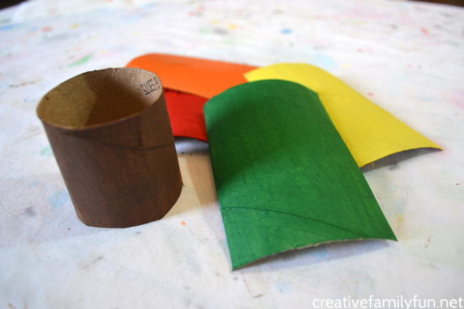 Grab some recycled materials to make this cute and colorful Cardboard Tube Turkey Craft for kids. It's a fun Thanksgiving craft.