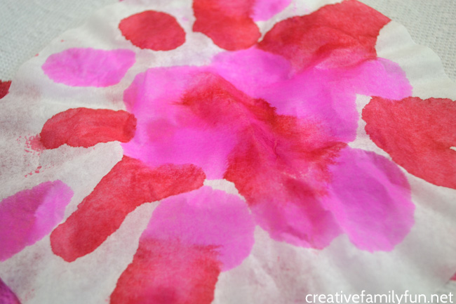 Make one Coffee Filter Valentine Heart Suncatcher or several to decorate your windows this Valentine's Day. This fun kid's craft uses simple supplies and is easy to make.