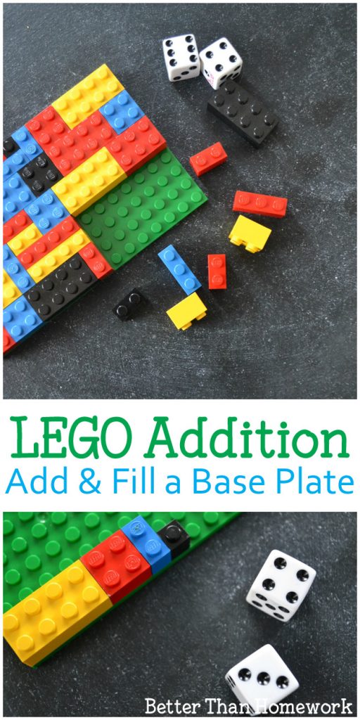 Word on your math skills with this fun LEGO Addition game. Throw dice and fill your LEGO Base Plate with this fun math game that's easy to play and much better than homework.