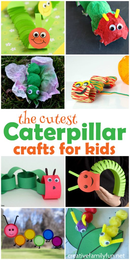 Get out your crafting supplies to make some of these fun and very cute Caterpillar Crafts for Kids. You'll find great ideas for kids of all ages.