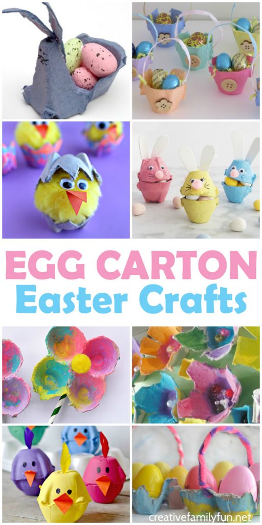 What do you do with all those extra egg cartons? You can make some of these fun Egg Carton Easter Crafts. Choose from bunnies, baskets, chicks, and more.