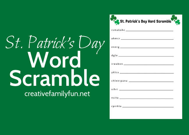 Can you unscramble all the words on this St. Patrick's Day word scramble printable for kids? This easy word scramble is perfect for quiet time or on-the-go fun. So, grab this free printable and have some fun.