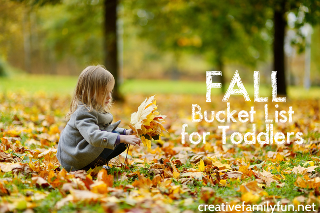 Get ready to have some simple family fun this autumn with this Fall Bucket List for Toddlers. The activities are simple and so much fun.