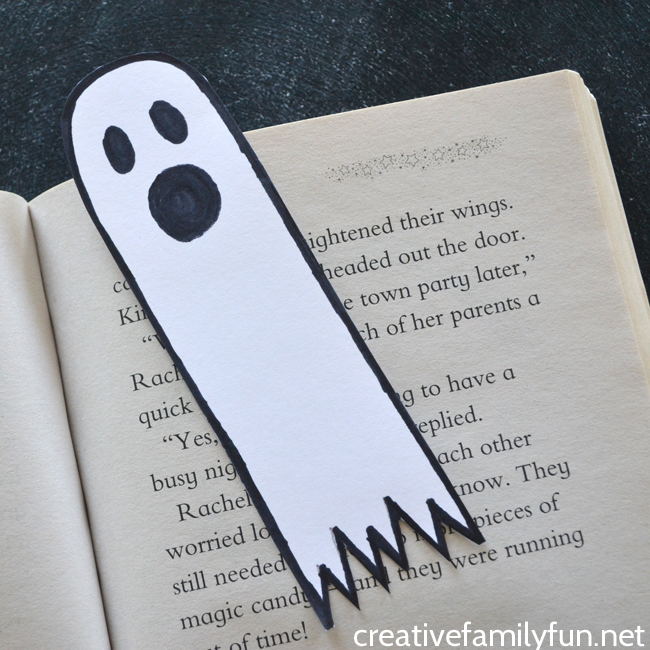 Mark your place in your favorite book with this simple Ghost Bookmark Halloween craft for kids. All it takes is a few simple supplies.
