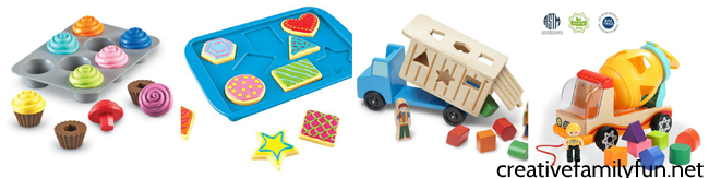Help your toddler learn while playing with one of these fun shape toys for toddlers. These puzzles and toys are all so much fun to play with.