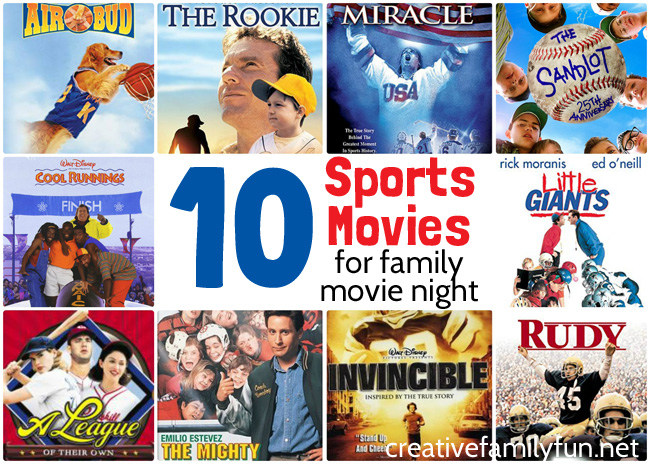 Settle in for a fun family movie night with your kids to watch one of these awesome choices from the Top 10 Sports Movies for families.