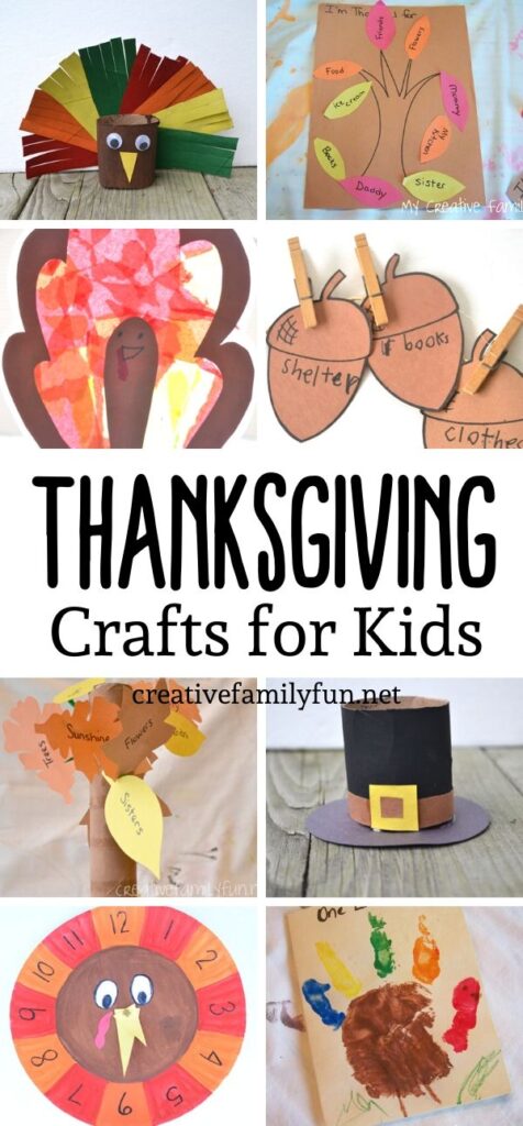 You'll find turkeys, pilgrims, gratitude activities and more with this fun selection of Thanksgiving crafts for kids and families.